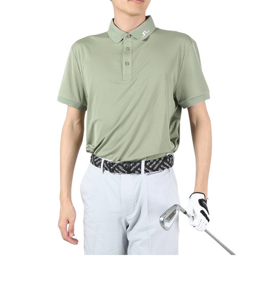 J.LINDEBERGゴルフウェア 半袖 吸水速乾 バックブリッジシーズン柄ポロシャツ 071-21342-025