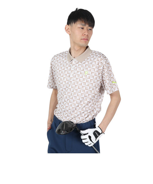 プーマ（PUMA）ゴルフウェア P ストレッチ カノコ モノグラム AOP 半袖 ポロシャツ 627603-02