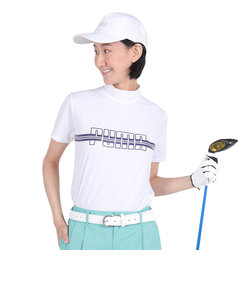 プーマ（PUMA）ゴルフウェア 半袖 ストレッチ スムース プーマロゴ モックネックシャツ 627713-04
