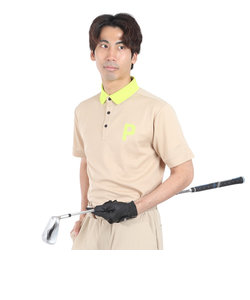 プーマ（PUMA）ゴルフウェア ストレッチ カノコ Pロゴ クレリック 半袖 ポロシャツ 627602-03