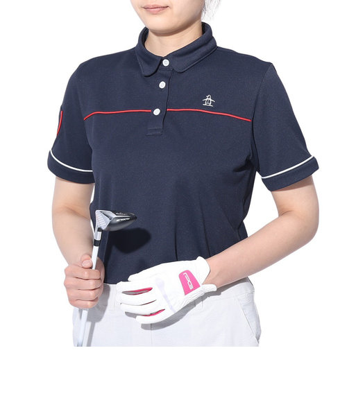 マンシングウエア（MUNSING WEAR）ゴルフウェア 吸汗速乾 高通気 ミニポケット台衿付き半袖シャツ MGWXJA04 NV00