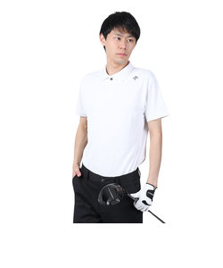 デサントゴルフ（DESCENTEGOLF）ゴルフウェア 吸汗速乾 鹿の子半袖シャツ DGMXJA15 WH00
