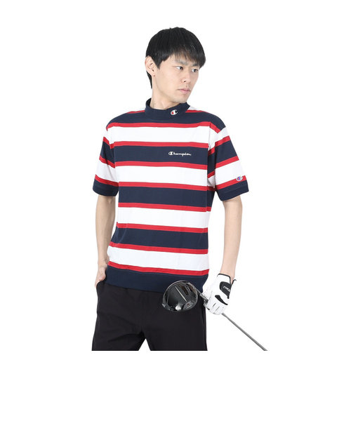 チャンピオン（CHAMPION）ゴルフウェア 半袖 吸汗速乾 モックネックシャツ C3-ZG301 370