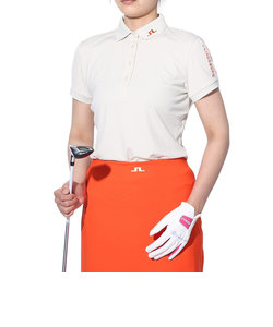 J.LINDEBERGゴルフウェア 吸水速乾 袖ロゴ刺繍半袖ポロシャツ 072-21340-051