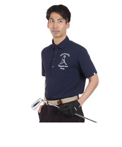 ピン（PING）ゴルフウェア 吸水速乾 ドライミックス裏毛半袖ポロシャツ 621-4160201-120
