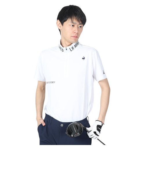 ルコックスポルティフ（lecoqsportif）ゴルフウェア 吸汗速乾 ハーフジップ半袖シャツ QGMXJA15 WH00