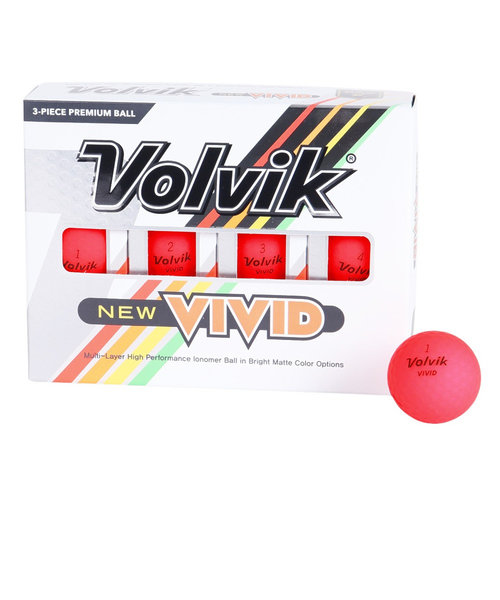 ボルビック（Volvik）VIVID 23 VV5PNA04 RED DZ ダース(12個入り)