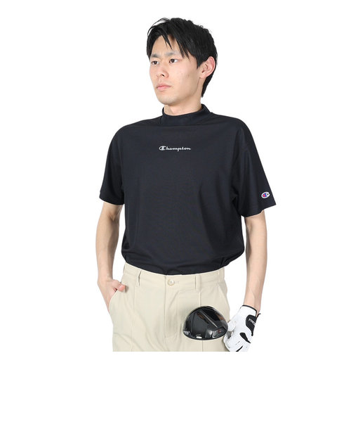 チャンピオン（CHAMPION）ゴルフウェア 速乾 モックネックシャツ 半袖Tシャツ C3-ZG322 090