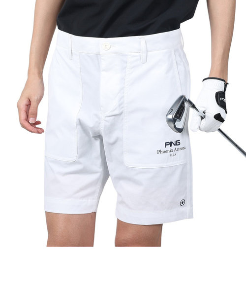 ピン（PING）ゴルフウェア 接触冷感 吸汗速乾 全方向ストレッチリップストップ ショートパンツ 621-4132305-030