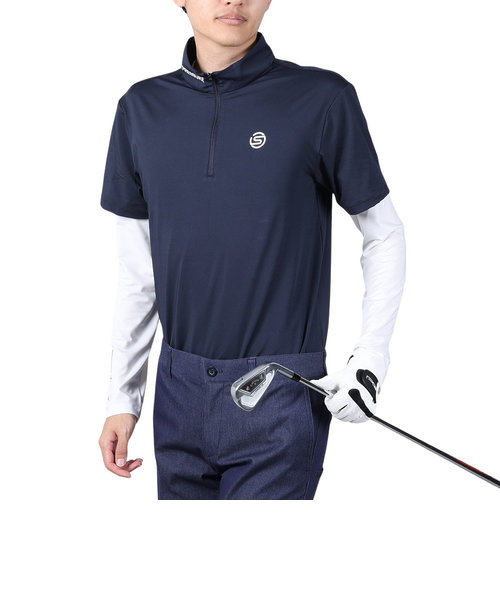 スキンズ（SKINS）ゴルフウェア アクティブウェア ハーフジップインナーセットシャツ 184-21310-098