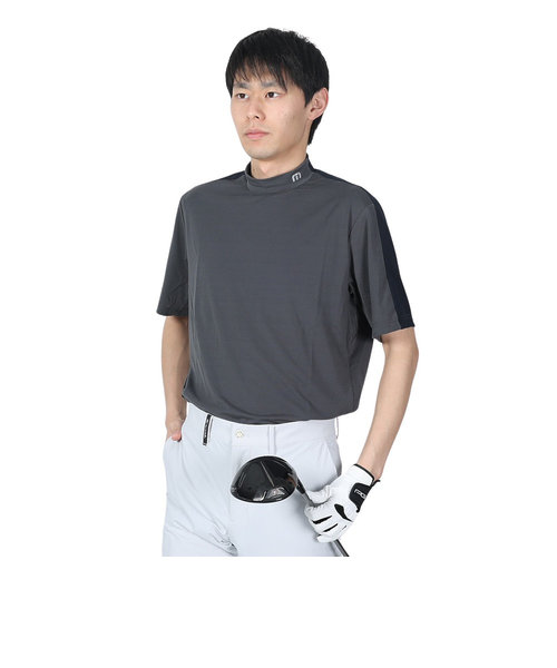 トラヴィスマシュー（Travis Mathew）ゴルフウェア 半袖テック モックネックシャツ 吸汗 速乾 ストレッチ 7AF074-0BLK