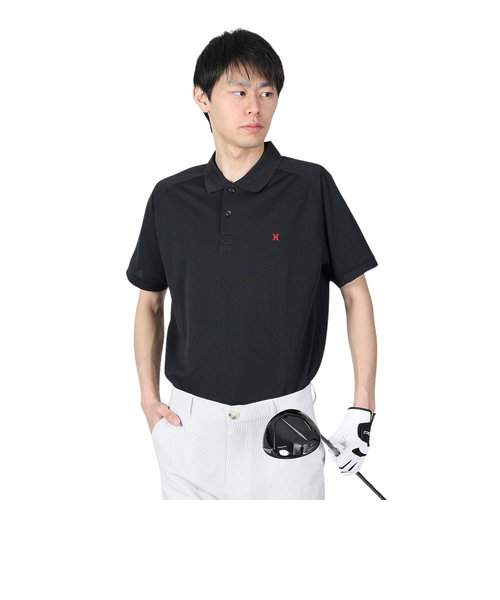 ハーレー（HURLEY）ゴルフウェア 半袖 吸水速乾 ピケ ポロシャツ MKT2200005-BLK2