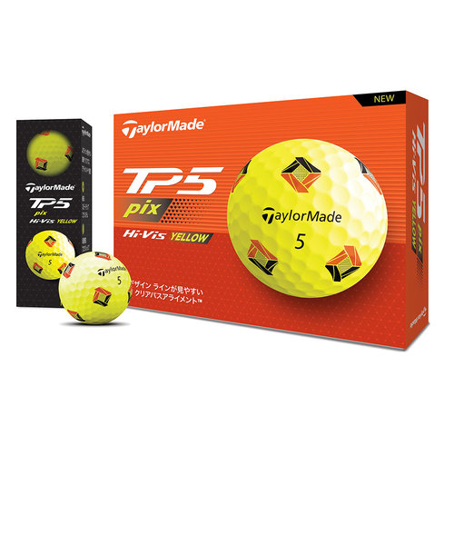 テーラーメイド（TAYLORMADE）ゴルフボール TP5 Ye pix ボール ダース(12個入り)