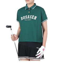 ROSASENゴルフウェア 半袖 吸水速乾 A-Line ワッフルポロシャツ 048-21441-023