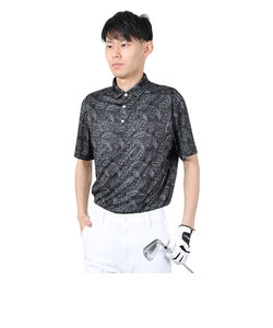 パフォーマンスギア（PG）ゴルフウェア 吸汗速乾 接触冷感 トロピカル 半袖ポロシャツ 403PG4SEG0005 BLK