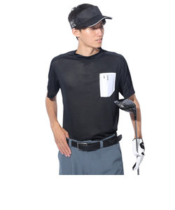 パフォーマンスギア（PG）ゴルフウェア 吸汗速乾 接触冷感 モックネック Top 半袖シャツ 403PG4SDD0003 BLK