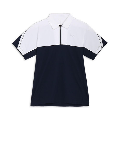 プーマ（PUMA）ゴルフウェア 半袖 PFストレッチCBテックカット1/4ジップポロシャツ 627611-02