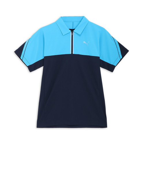プーマ（PUMA）ゴルフウェア 半袖 PFストレッチCBテックカット1/4ジップポロシャツ 627611-03