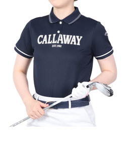 キャロウェイ（CALLAWAY）ゴルフウェア プリントカノコ半袖ポロシャツ C23134200-1120