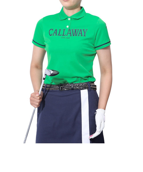 キャロウェイ（CALLAWAY）ゴルフウェア プリントカノコ半袖ポロシャツ C23134200-1140