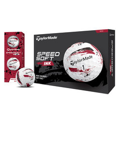 テーラーメイド（TAYLORMADE）ゴルフボール スピードソフトインク レッド ダース(12個入り)