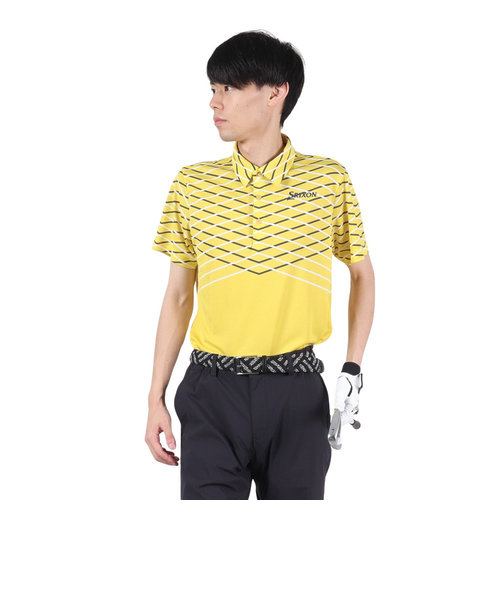 ゴルフウェア クロスラインパネルプリントシャツ RGMVJA23 YL00