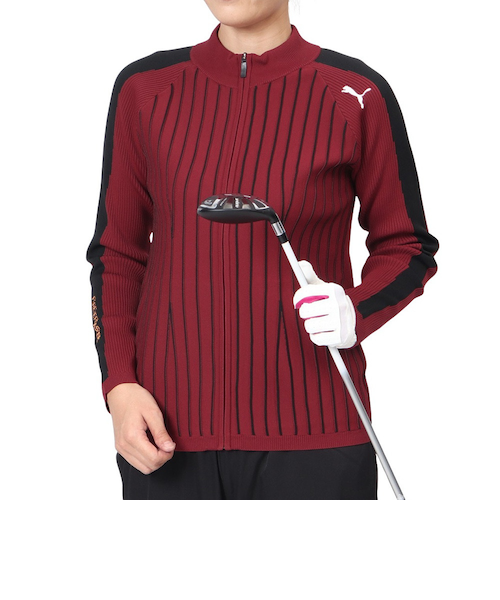Puma golf プーマゴルフ　ストライプ　オールインワン　赤　ウエア Puma golf プーマゴルフ ストライプ オールインワン 赤 ウエア