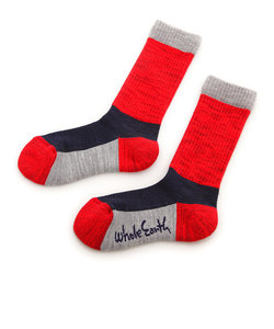 Whole Earthキッズ ソックス Kids Socks WES17K03-7304 Red 靴下
