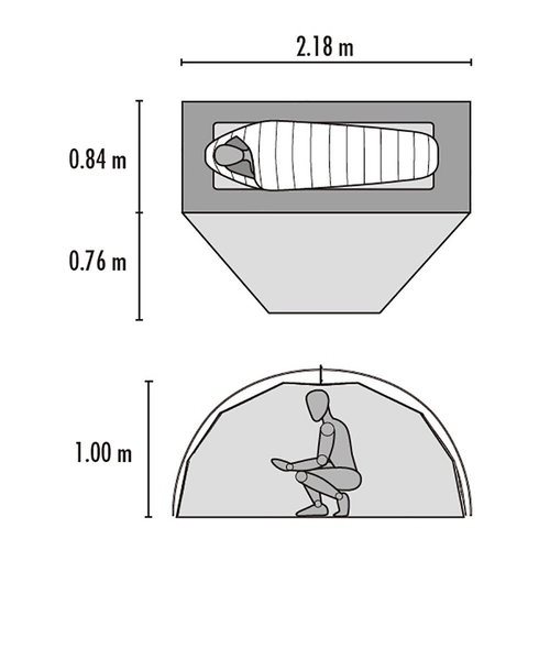 エムエスアール（MSR）テント キャンプ 登山 ソロ 1人用 37310