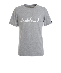 ホールアース（Whole Earth）ロゴ Tシャツ 半袖 WE21JA27GRY 速乾 UVカット 抗菌防臭