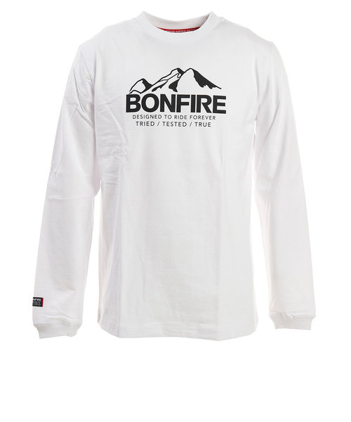 ボンファイア（Bonfire）Tシャツ メンズ 長袖 MT TEE 50BNF0SCD2091 WHT