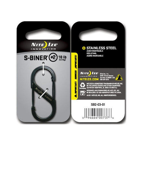 ナイトアイズ（NITE-IZE）S-BINER ステンレススチール カラビナ SB2-03-01 ブラック