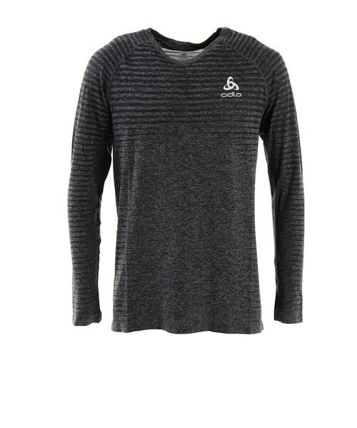 オドロ Odlo ランニング ランニングウェア メンズ Tシャツ 長袖 シームレスエレメント シャツ grey Melange オンラ Victoria L Breath Mall店 ヴィクトリアエルブレス の通販 Mall