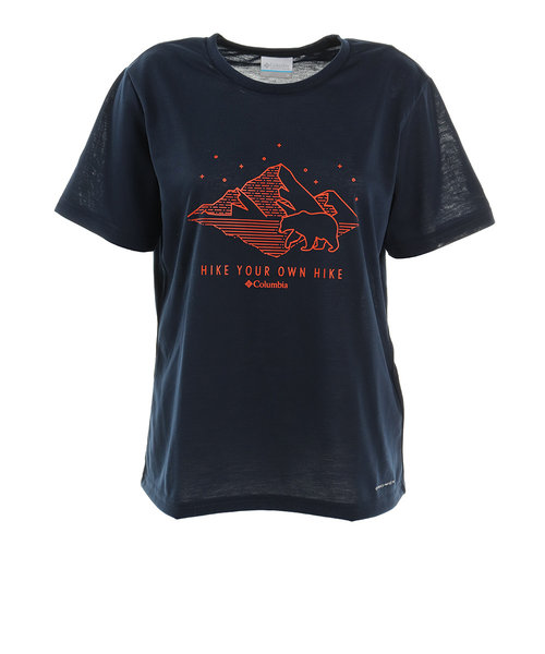 コロンビア Columbia 半袖tシャツ チェンバリンコーブ ウィメンズ ショートスリーブtシャツ Pl0187 465 黒 ブラック シンプル かわいい Victoria L Breath Mall店 ヴィクトリアエルブレス の通販 Mall