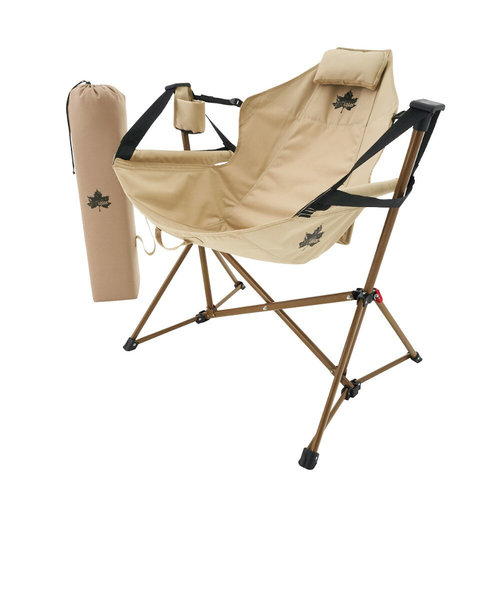 ロゴス（LOGOS）キャンプ 椅子 リクライニング 折りたたみ Tradcanvas ゆらゆらハンモックチェア 73173159