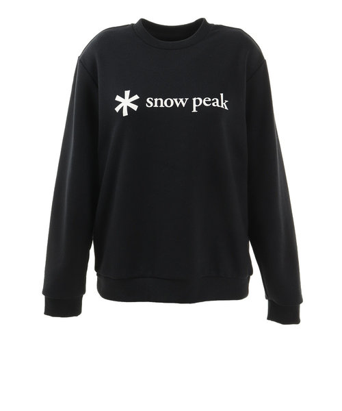 スノーピーク（snow peak）カットソー ロゴスウェットプルオーバー SPS-SW-21SU002BK