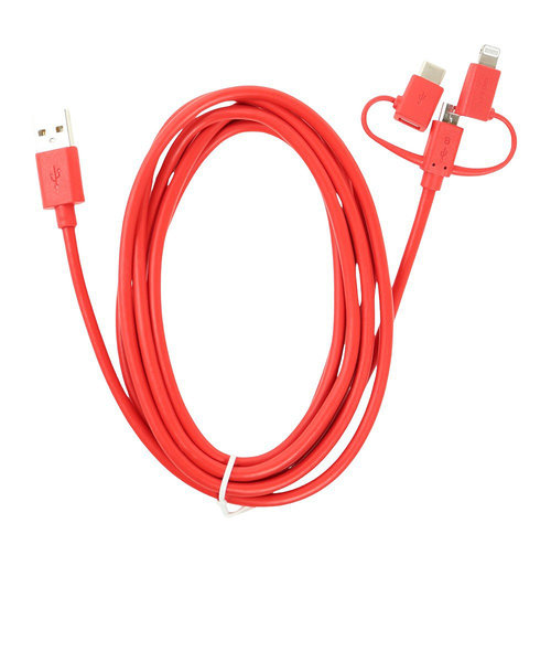 エレコム（ELECOM）充電ケーブル 防災用 3in1 スマートフォン用 USBケーブル Lightning / Micro-B / USB Type-C 防…
