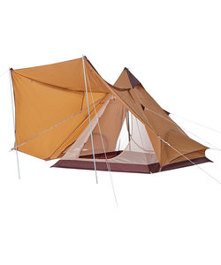 テント マウンテンハット4 TXZ-1128 MO モカ 2～4人用 ワンポールテント 防虫 防風 防水 アウトドア キャンプ