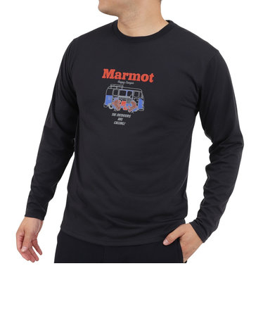 マーモット（Marmot）長袖Tシャツ ロンT ハッピーキャンプ クルー TOUUJB59 SLT ブラック トップス 吸汗速乾 UVカット |  Victoria L-Breath u0026mall店（ヴィクトリアエルブレス）の通販 - u0026mall