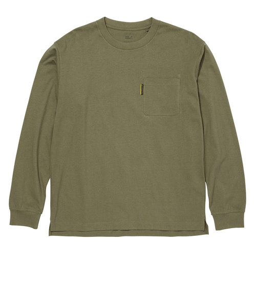 ジャックウルフスキン（JackWolfskin）アウトドア トレッキング JP POCKET オーガニックコットン 長袖Tシャツ 5022583-4550