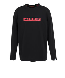 マムート（MAMMUT）長袖Tシャツ ロンT QD ロゴプリント 1016-01030-00676 ブラック トップス ロゴT ストレッチ 軽量