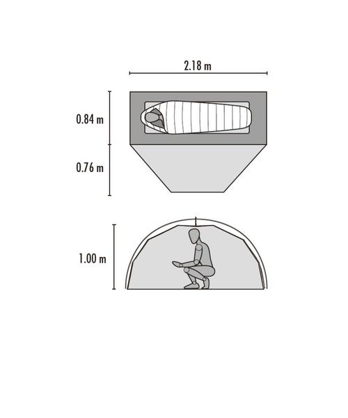 エムエスアール（MSR）テント キャンプ 登山 ソロ 1人用 37031