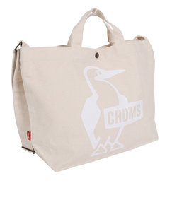 チャムス（CHUMS）ショルダーバッグ 手提げバッグ ブービーキャンバスショルダーバック CH60-3494-W001 ホワイト マチ付 A4サイズ