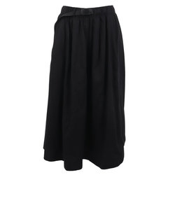 チャムス（CHUMS）春 スカート ロング ツータックワイドスカート CH18-1257-K001 ブラック ウエスト調節 オールシーズン 綿100