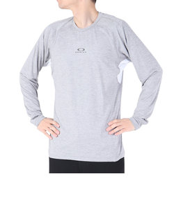 オークリー（OAKLEY）夜間でも安心 反射仕様 吸汗 長袖Tシャツ ロンT O Fit Rc LS Tee FOA404407-28B グレー