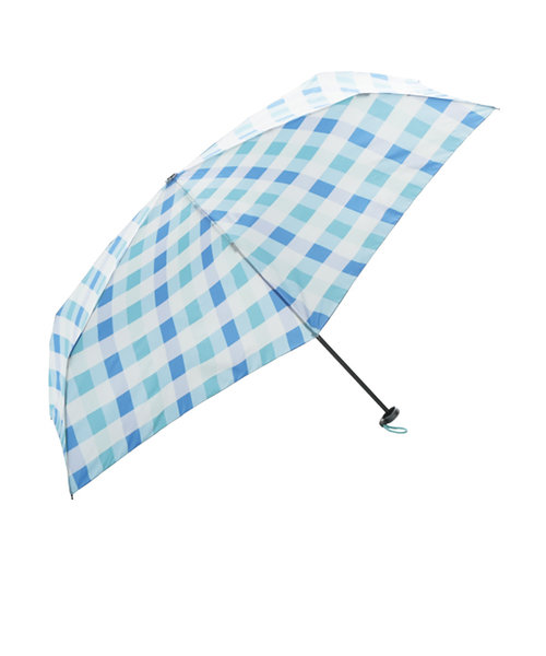 雨具 カーボンイースリム 55 折りたたみ傘 55619 ライトブルー チェック 花見 晴雨兼用 日傘 遮光 軽量