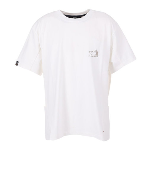 クリフメイヤー（KRIFF MAYER）半袖Tシャツ ROKXコラボ クールタフTシャツ ロゴ 2245104-5:OFF オフホワイト