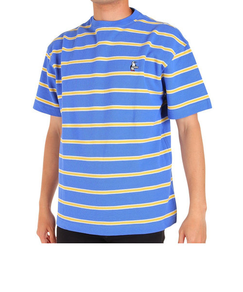 チャムス（CHUMS）半袖Tシャツ オーバーサイズドブービーボーダーピケ CH02-1187-A081 ブルー