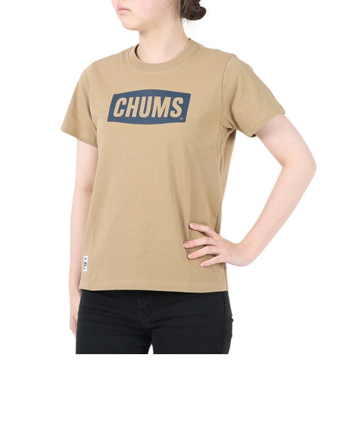 チャムス（CHUMS）ロゴ 半袖Tシャツ CH11-2277-B083 ベージュ