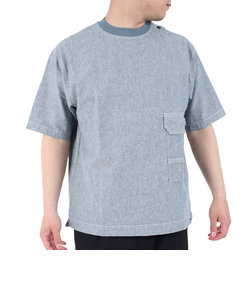 ジャックウルフスキン（JackWolfskin）半袖Tシャツ ヘンプ ウッドワーカーTシャツ 5031611-6167 ブルーグレー